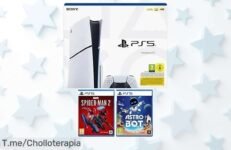 Descubre el ofertón de tu vida: PlayStation 5 Slim junto a SpiderMan 2 y Astro Bot, ¡un precio loco que no volverás a ver! Solo quedan unas pocas unidades ¡Compra ya!
