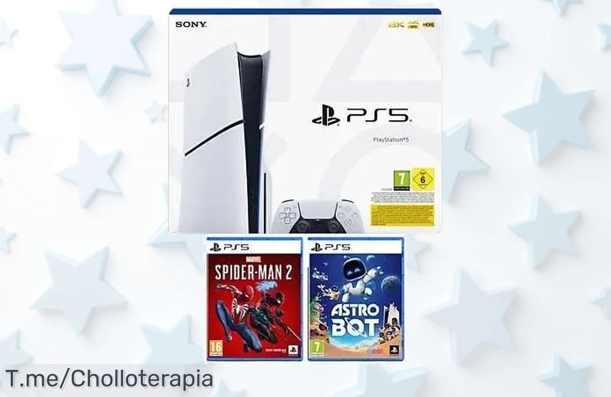Descubre el ofertón de tu vida: PlayStation 5 Slim junto a SpiderMan 2 y Astro Bot, ¡un precio loco que no volverás a ver! Solo quedan unas pocas unidades. ¡Compra ya!