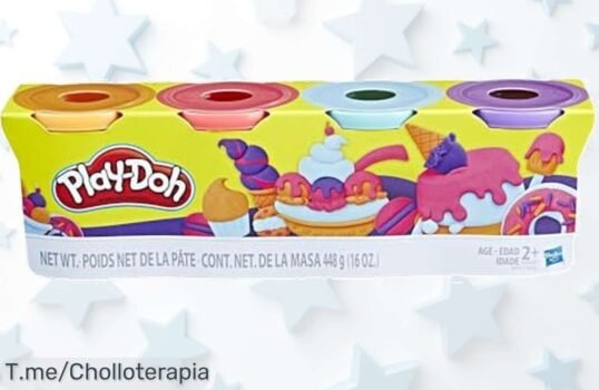 Descubre el pack PlayDoh de 4 plastilinas pastel precio loco nunca visto para niños creatividad y motricidad fina oferta brutal corre que vuela este ofertón limitado