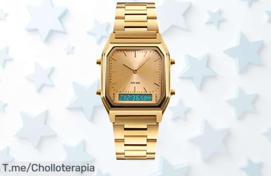 Descubre el reloj digital Rosebear resistente y con luz led diseño dorado único precio loco descuento brutal corre ya que este super chollo nunca visto vuela
