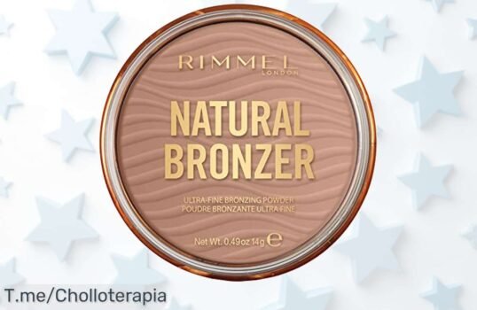 Descubre el rimmel natural bronzer sunlight con brillo solar y protección spf 15 precio de ganga duración indestructible aprovecha este descuentazo antes que termine