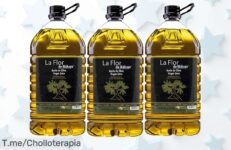 Descubre el sabor auténtico del aceite de oliva virgen extra La Flor de Málaga: ¡15 litros frescos a un precio loco! No te quedes sin este ofertón, cantidad limitada