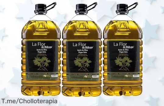 Descubre el sabor auténtico del aceite de oliva virgen extra La Flor de Málaga: ¡15 litros frescos a un precio loco! No te quedes sin este ofertón, cantidad limitada