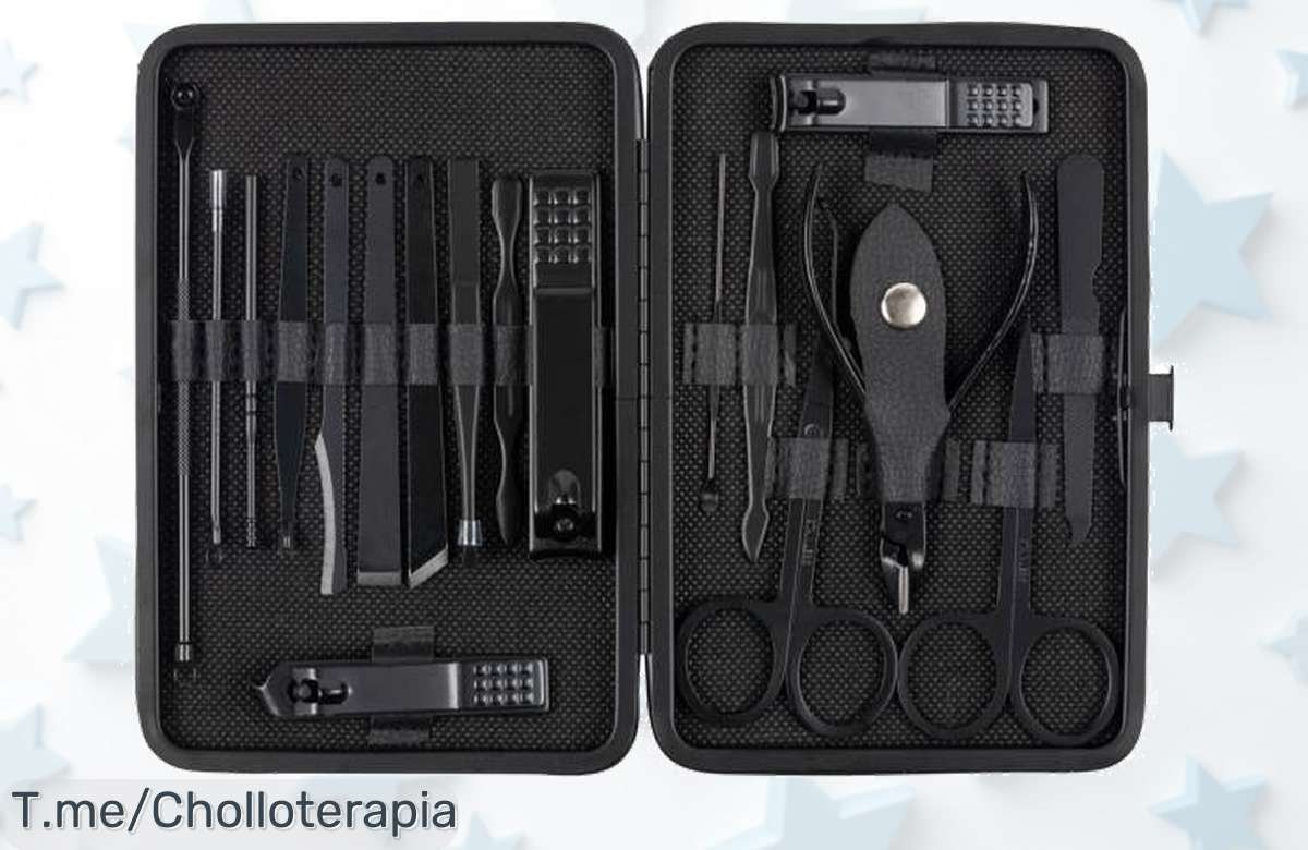 Descubre el set de manicura/pedicura Leandro Lido con 19 piezas elegantes a un precio loco, ¡luce unas uñas impecables! Oferta limitada, haz tu pedido ya.