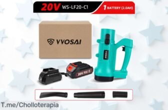 Descubre el soplador inalámbrico VVOSAI 20V con batería potente ideal para hojas, disfruta de un súper chollo con descuento brutal y aprovecha esta oferta única ya mismo