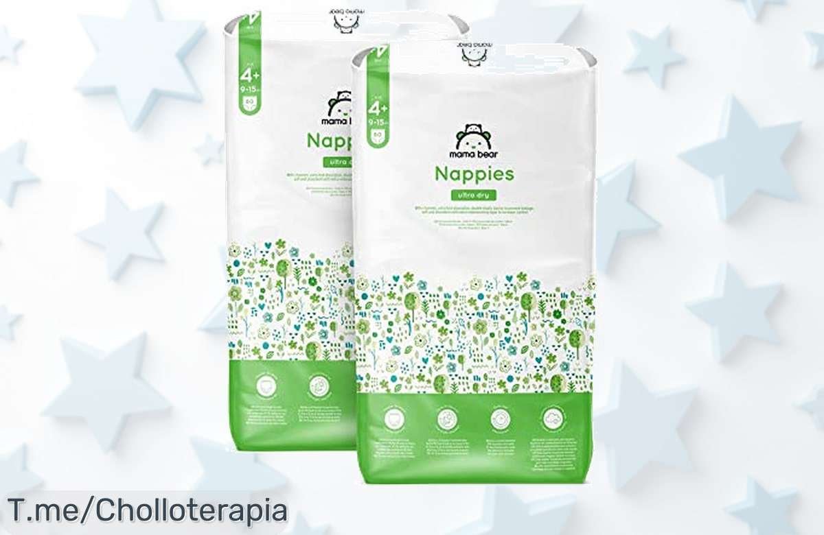 Descubre el super chollo de los pañales Mama Bear: protección total hasta 12 horas sin fugas. ¡Aprovecha esta oferta única antes de que se agoten y llévalos a casa ya!