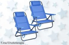 Descubre el super chollo de sillas de playa azules: cómodas, plegables y perfectas para tus días al sol Aprovecha este ofertón único antes que se agoten ¡Compra ya!