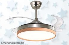 Descubre el ventilador de techo Bel Air Home con motor silencioso y luz regulable en precio loco nunca visto aprovecha este ofertón único con temporizador corre antes que se acabe