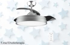 Descubre el ventilador de techo Cecotec con aspas retráctiles y luz 3 tonos un ofertón único precio loco que refresca y ilumina tu hogar aprovecha ya este descuento brutal mínimo garantiza antes que se acabe