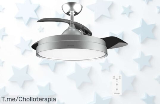 Descubre el ventilador de techo Cecotec con aspas retráctiles y luz 3 tonos un ofertón único precio loco que refresca y ilumina tu hogar aprovecha ya este descuento brutal mínimo garantiza antes que se acabe