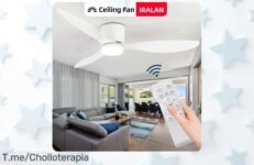 Descubre el ventilador de techo LED que cambiará tu hogar a un precio loco, ultra delgado y con control remoto ¡Ahorra energía hoy mismo antes de que se agote esta oferta temporal!