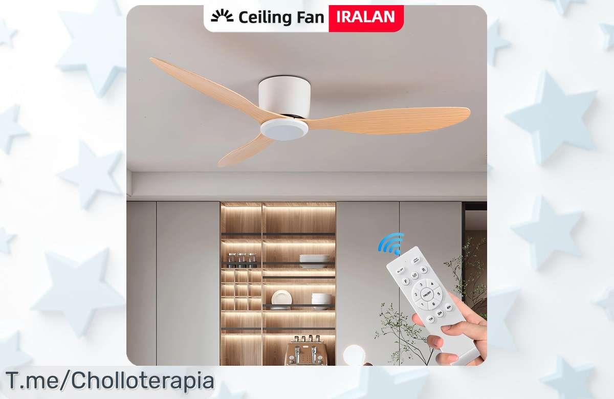 Descubre el ventilador de techo ultra silencioso que transformará tu hogar en un oasis fresco. ¡Aprovecha este ofertón exclusivo antes de que se agote!