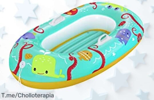 Descubre la barca hinchable infantil happy crustacen con agarraderas súper fuertes y tela suave disfruta este ofertón con descuento brutal ¡precio loco y exclusiva oferta limitada corre ya!