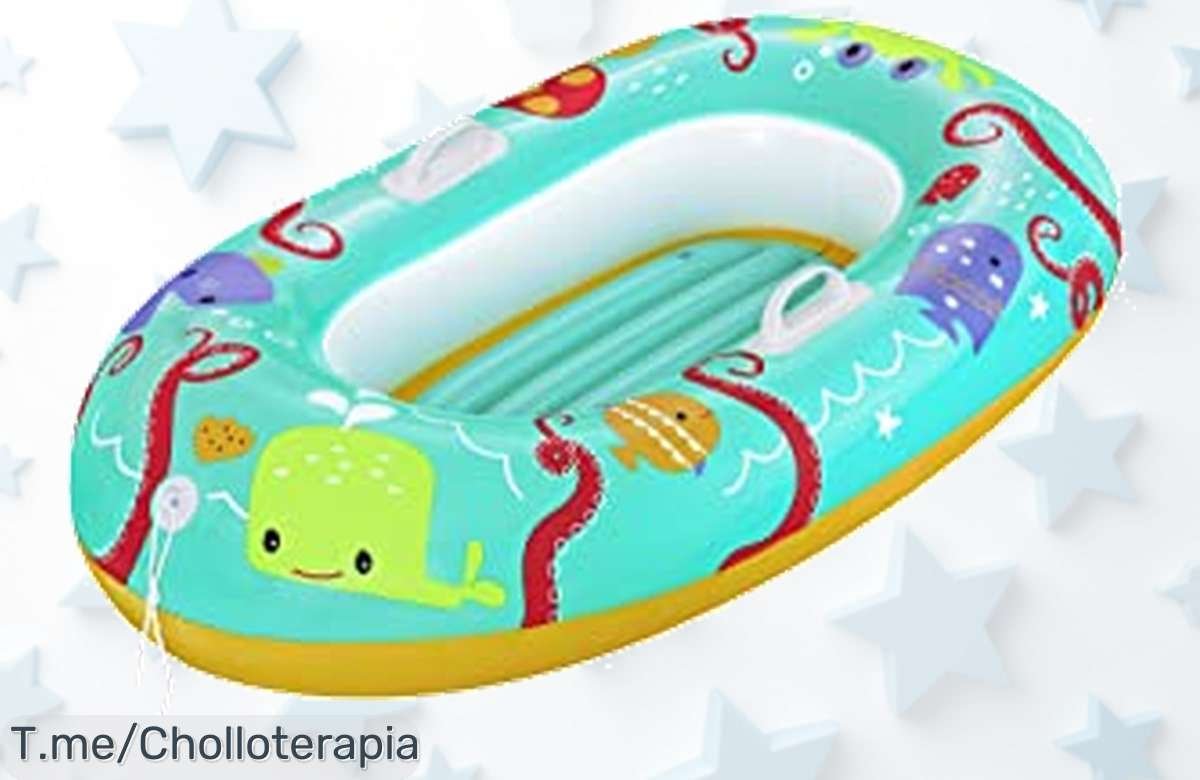 Descubre la barca hinchable infantil happy crustacen con agarraderas súper fuertes y tela suave disfruta este ofertón con descuento brutal ¡precio loco y exclusiva oferta limitada corre ya!