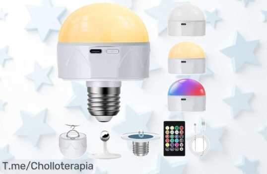 Descubre la bombilla inteligente Dufuso recargable cambia color y brillo con control remoto disfruta horas de luz en un precio loco aprovecha este ofertón nunca visto ¡compra ya!