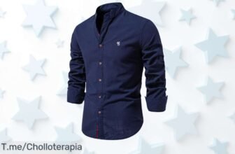 Descubre la camisa social de algodón AIOPESON, un super chollo que eleva tu estilo casual ¡aprovecha el descuento brutal antes de que se agote!
