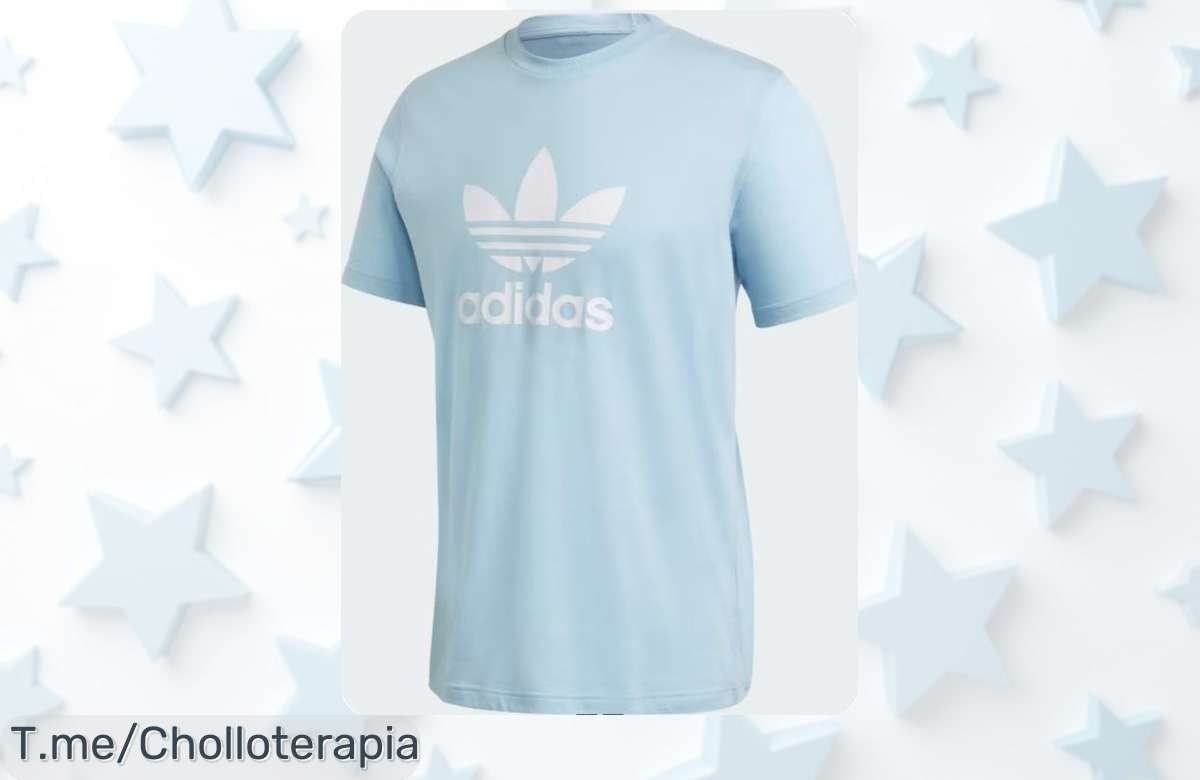 Descubre la camiseta Adidas trébol con estilo clásico y color vibrante, un super chollo en precio loco que no volverás a ver compra ya porque vuelan las unidades
