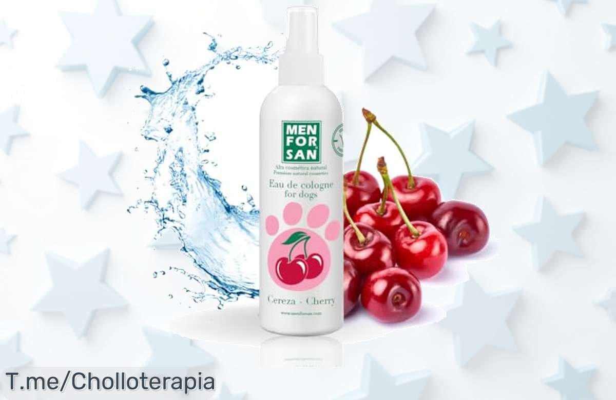 Descubre la colonia Menforsan para perros con aroma a cereza fresco sin químicos irritantes disfruta de un precio loco y solo por tiempo limitado compra ya este ofertón