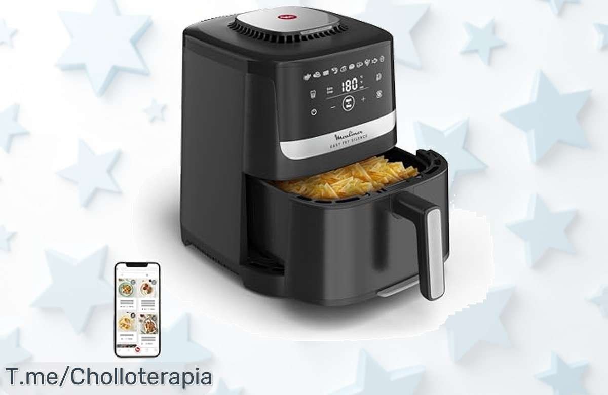 Descubre la freidora Moulinex Easy Fry Silence con cesta gigante de 5L que cocina rápido y crujiente un super chollo con descuento brutal no lo dejes escapar ya