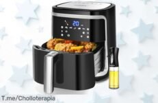 Descubre la freidora de aire Aigostar 7L con wifi y antiadherente, capaz de cocinar para toda tu familia; aprovecha este super chollo a precio loco antes que se agote