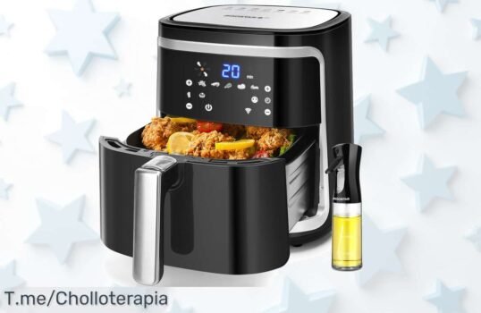 Descubre la freidora de aire Aigostar 7L con wifi y antiadherente, capaz de cocinar para toda tu familia; aprovecha este super chollo a precio loco antes que se agote