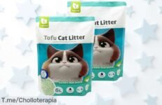 Descubre la increíble arena de tofu para gatos ¡Aglomerante y sin polvo! Controla olores como nunca antes No te pierdas este ofertón a precio loco, ¡compra ahora antes que se agoten!