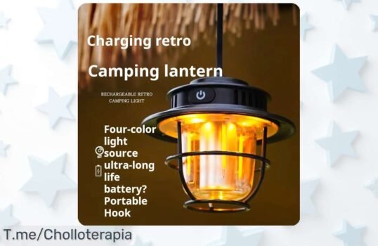 Descubre la lámpara LED colgante retro a un precio loco, con luz portátil y atenuación continua Hazte con el super chollo antes de que se acabe, ¡no esperes más!
