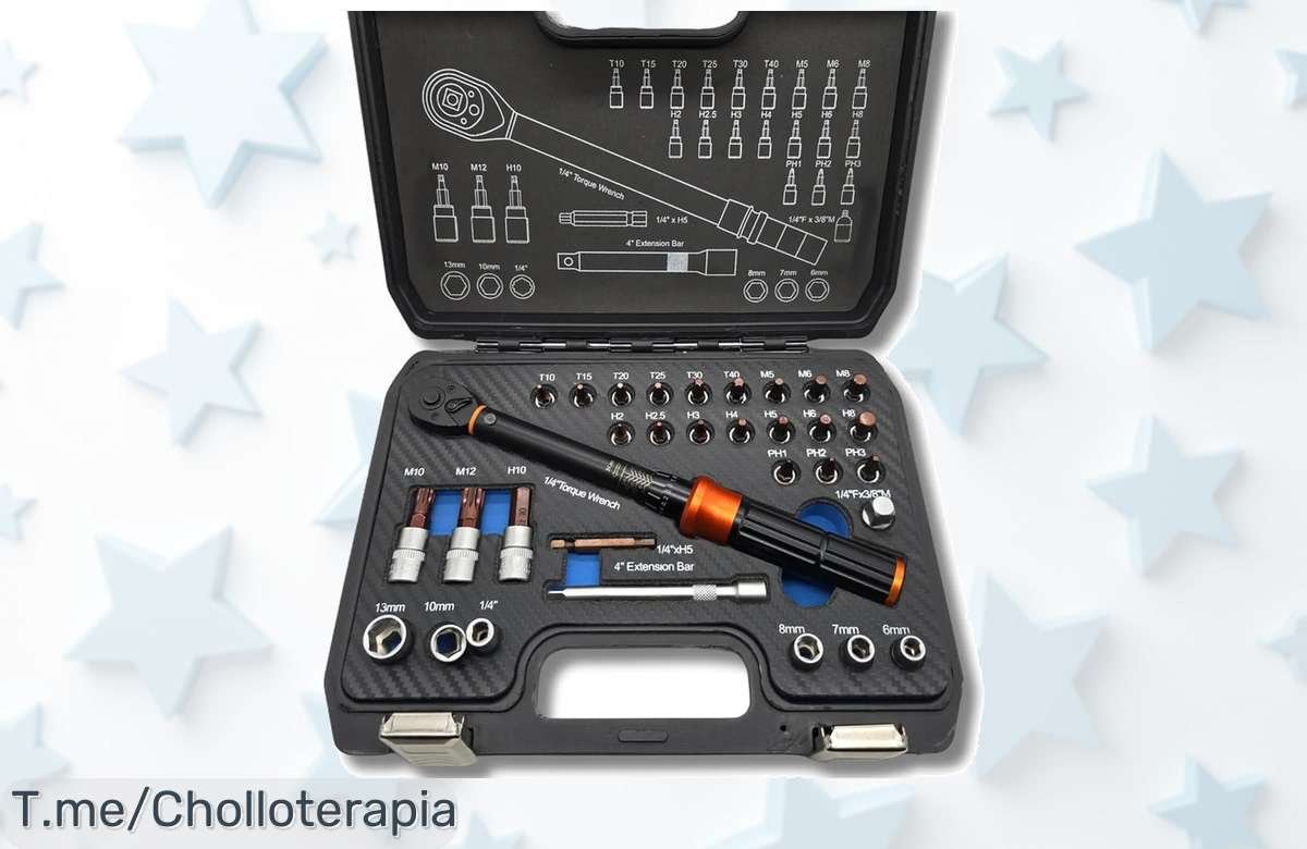 Descubre la llave dinamométrica ac tools 1/4 con maletín de 32 piezas súper preciso disfruta un descuento brutal y precio de ganga único compra ya antes que se agoten