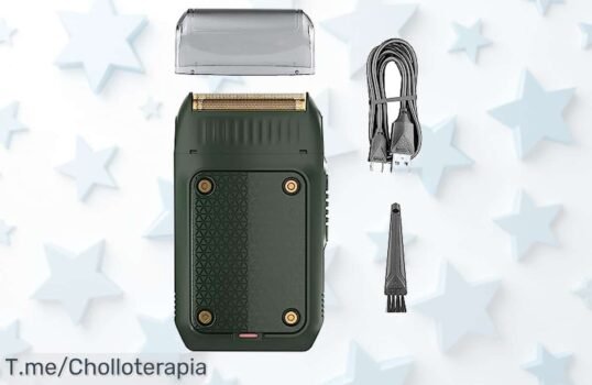 Descubre la maquinilla eléctrica con doble lámina ultra precisa precio loco y súper práctica carga usb diseño compacto ¡aprovecha el super chollo ya que queda stock limitado!