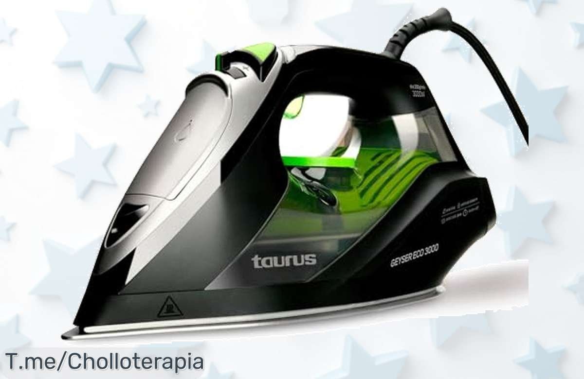 Descubre la plancha Taurus 3000W con vapor regulable que elimina arrugas rebeldes al instante a un precio loco nunca visto ¡aprovecha este super ofertón ya!