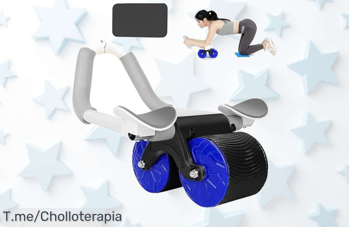 Descubre la rueda abdominal con rebote automático que protege tus codos y muñecas aprovecha este ofertón nunca visto para tonificar en casa precio de ganga corre antes que se acabe