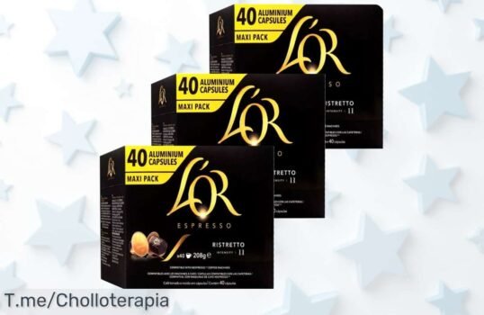 Descubre las 3 cajas de cápsulas Ristretto L'OR compatibles con Nespresso en un super chollo nunca visto disfruta el café intenso y cremoso precio de ganga ¡corre que vuelan!