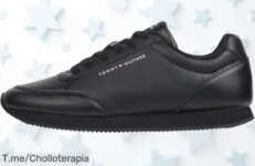 Descubre las Tommy Hilfiger Runner Sneaker negro con diseño moderno y calidad brutal por un precio loco súper chollo que vuela rápido compra ya esta oferta nunca vista