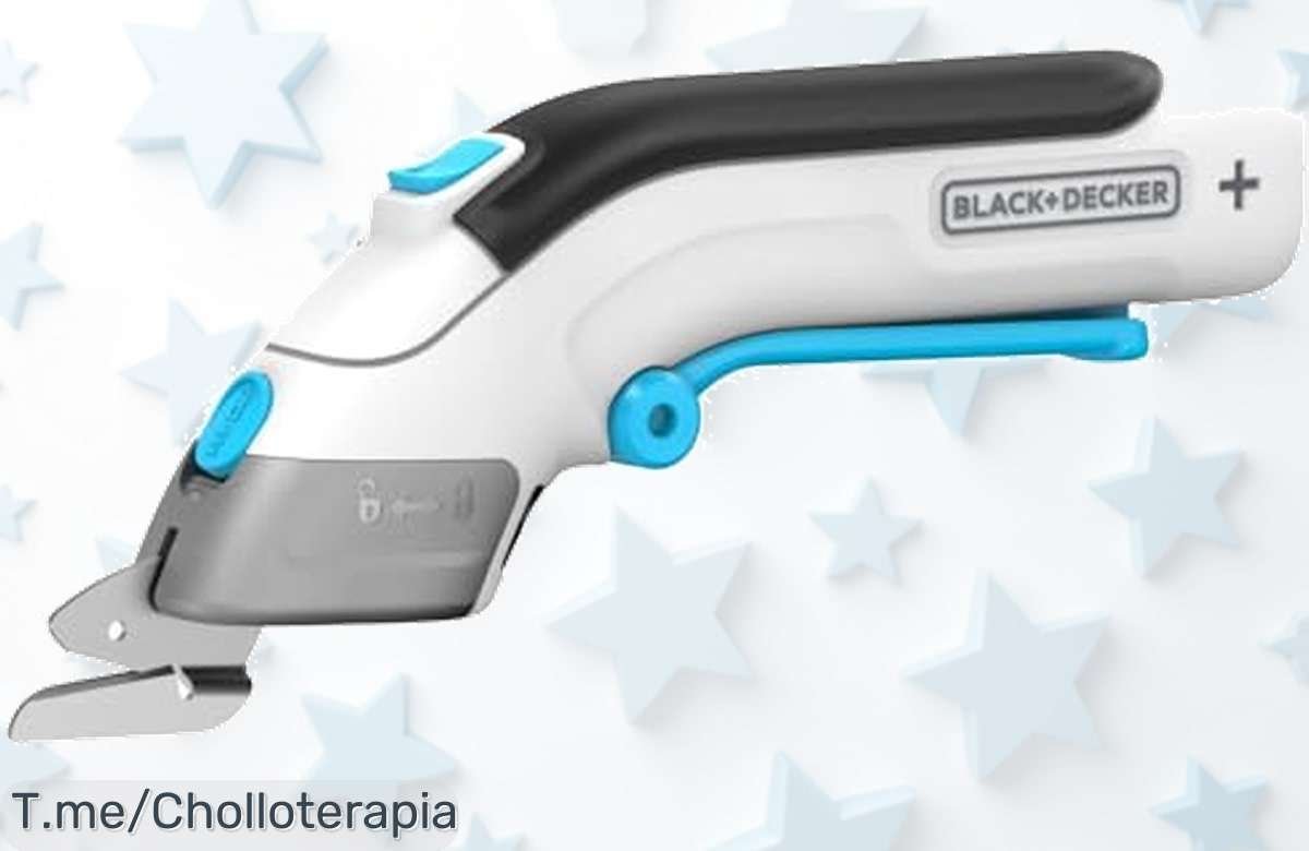 Descubre las tijeras eléctricas Black+Decker con luz led y corte preciso precio loco nunca visto descuento brutal ¡compra ya este super chollo antes que se agote!