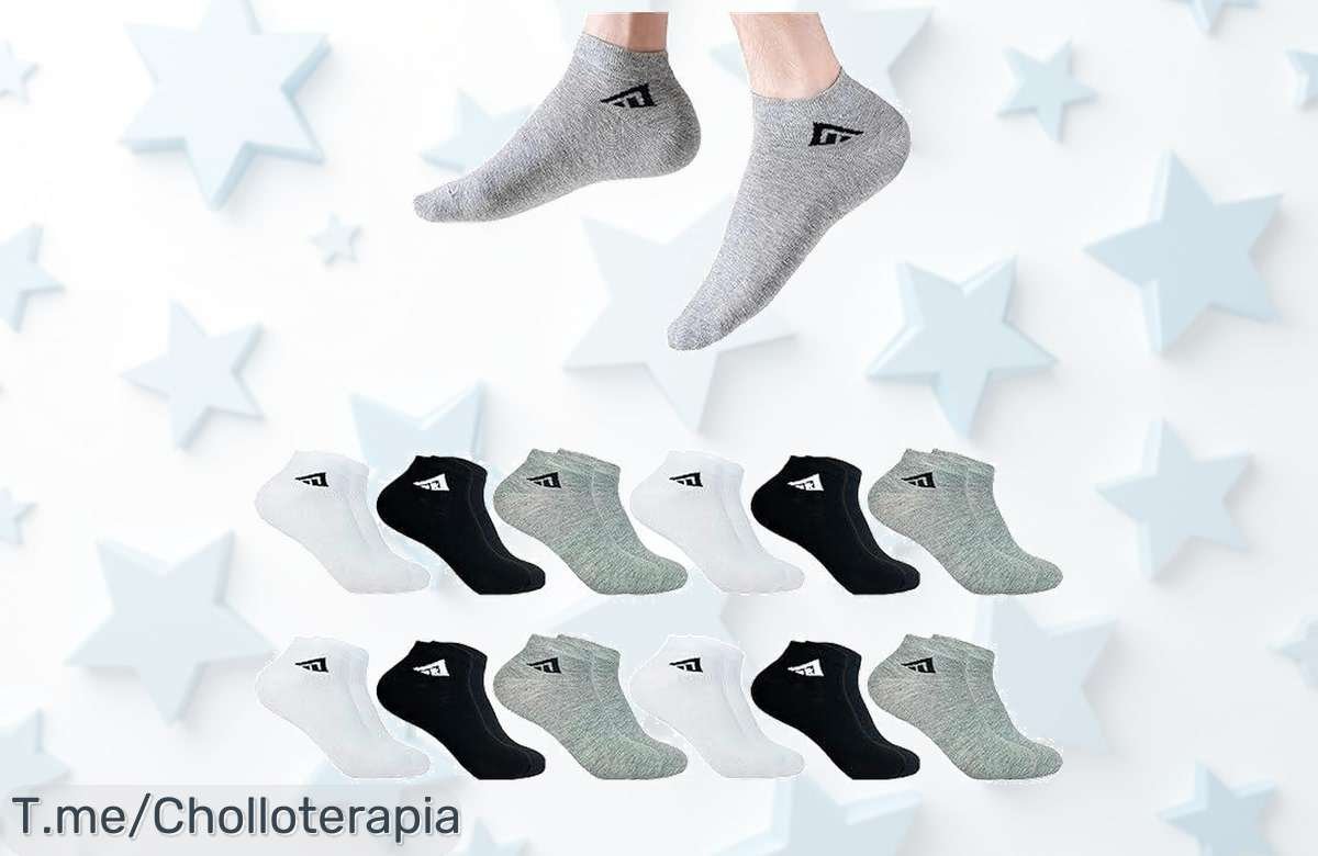 Descubre los 12 pares de calcetines tobilleros súper transpirables con descuento brutal y absorción perfecta aprovecha este super chollo antes que termine el precio loco