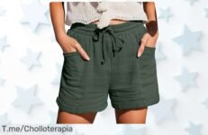 Descubre pantalones cortos mujer verano frescos con cintura elástica y bolsillos un ofertón de tiempo limitado que realza tu figura precio loco nunca visto actúa ya