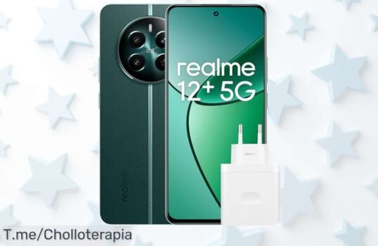 Descubre realme 12+ con cámara Sony y pantalla AMOLED 120 Hz disfruta de batería gigante carga rapidísima ¡ofertón único precio loco solo hoy actúa ya!