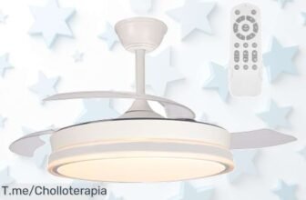 Descubre wonderlamp ventilador LED con aspas plegables y luz regulable disfruta de un descuento brutal nunca visto corre por este super chollo al precio de ganga