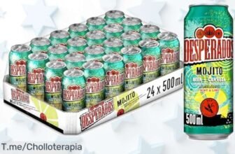 Desperados cerveza mojito sabor tequila menta y limón en un ofertón con descuento brutal nunca visto precio loco que no puedes dejar pasar ¡compra ya antes que se agote!