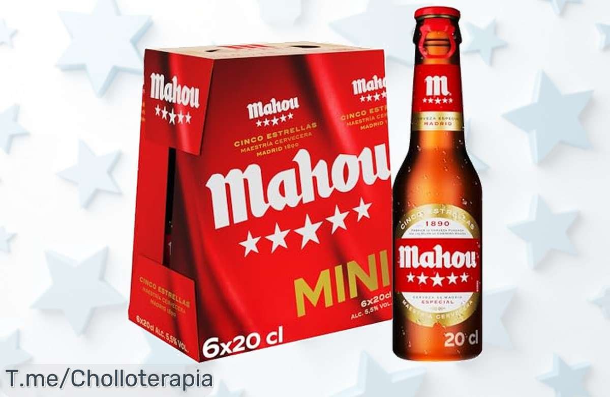Disfruta Mahou 5 estrellas pack de 6 botellas con sabor increíble a un precio loco descuento brutal nunca visto oferta limitada corre ya y no te quedes sin tu super chollo