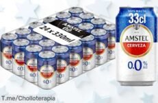 Disfruta amstel 00 sin alcohol en pack de 24 a precio loco con sabor auténtico y aroma fresco aprovecha este ofertón único antes que se acabe corriendo