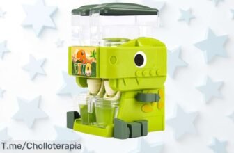 Disfruta este dispensador de agua dinosaurio con doble salida para que tus peques beban solos precio loco y descuento brutal nunca visto ¡corre, oferta limitada!