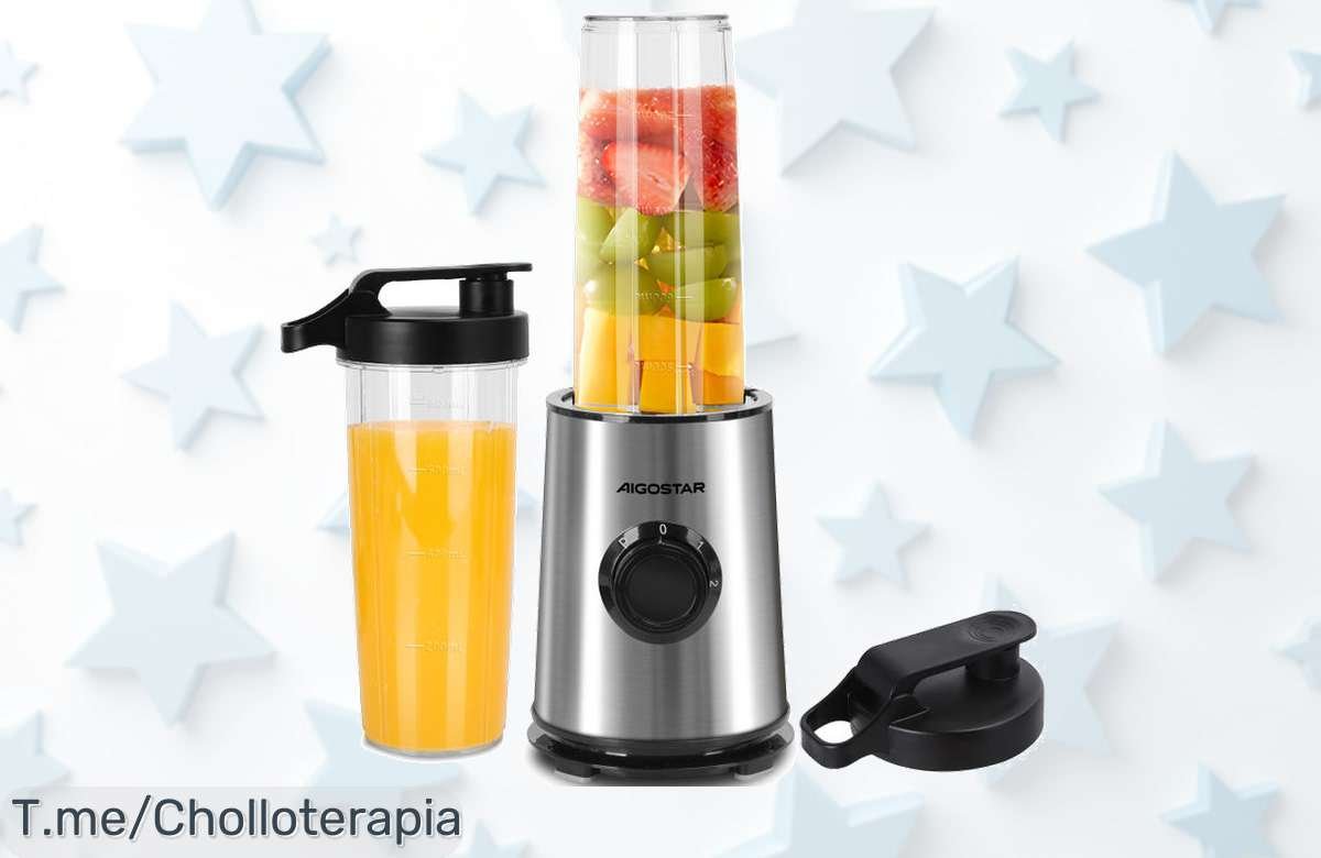 Disfruta la licuadora portátil Aigostar Baron acero inoxidable sin BPA a precio loco un super chollo con zumos frescos corre y aprovecha el ofertón nunca visto