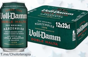 Disfruta vollDamm doble malta con toques cítricos en pack de 12, un súper chollo con descuento brutal que nunca viste corre y aprovecha este precios loco YA