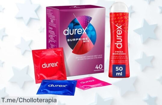 Durex surprise mix con 40 condones y lubricante de fresa a precio loco disfruta placer extra seguro y sensitivo con este ofertón único corre antes que se acabe
