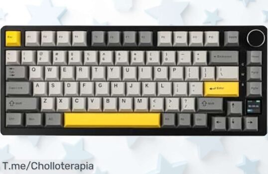 Epomaker Ajazz AK820 Pro inalámbrico con pantalla TFT y luces RGB diseño compacto triple conexión precio loco descuento brutal oferta única corre ya o perderás este super chollo