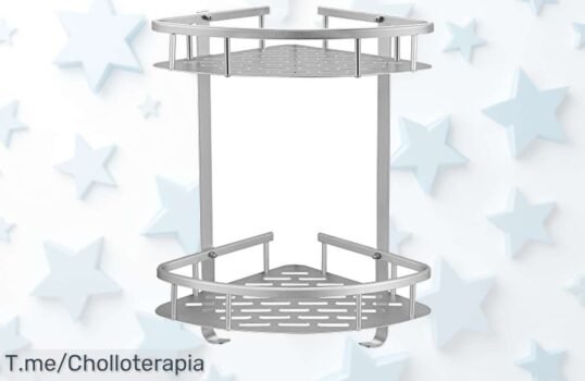 Estantería de baño sin taladro con adhesivo súper fuerte dos niveles aprovecha este ofertón descuento brutal y precio loco oferta limitada ¡compra ya antes que se agote!