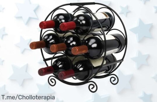 Estantería metálica para vino que guarda 7 botellas con diseño cool y super resistente aprovecha este precio loco y descuento brutal oferta nunca vista compra ya antes que se acabe