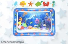 Esterilla de agua para bebé con desarrollo sensorial y músculos fuertes un super chollo con descuento brutal precio loco ¡aprovecha este ofertón nunca visto antes corre ya!