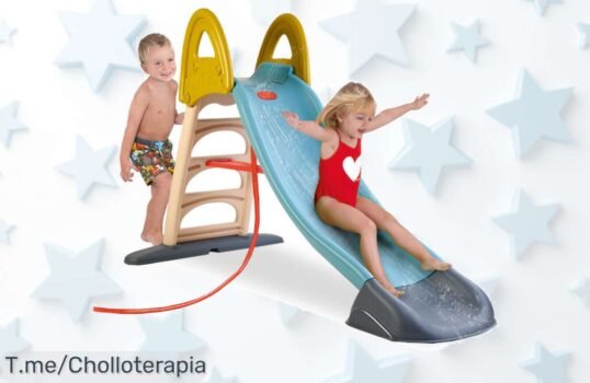 Feber Mega Casual Water Slide con escaleras antideslizantes el ofertón de verano para que tus peques se refresquen sin parar con un descuento brutal ¡precio loco por tiempo limitado corre ya!